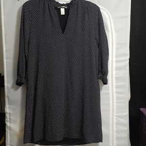 Blue with white polka dot dress